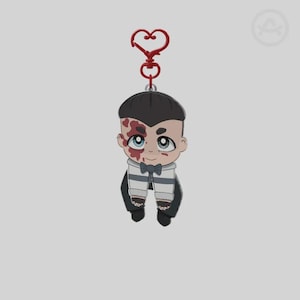 Chaveiro Outlast com tema de gêmeos - Chaveiro de acrílico chibi de 7,6 cm (3") com dupla face - Prime Assets The Outlast Trials Eddie Gluskin