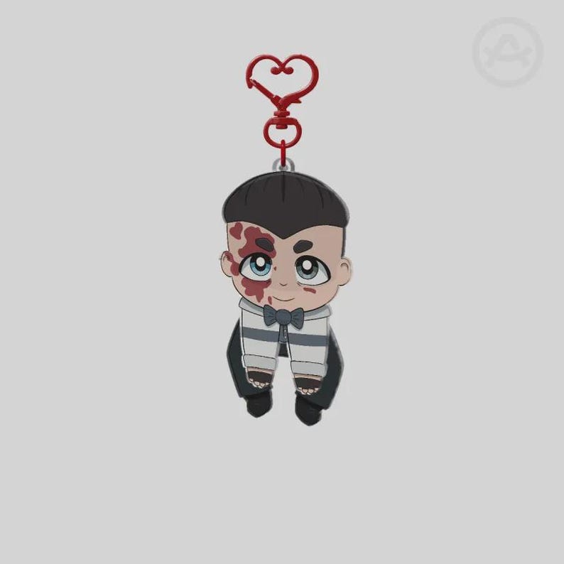 Chaveiro Outlast com tema de gêmeos - Chaveiro de acrílico chibi de 7,6 cm (3") com dupla face - Prime Assets The Outlast Trials Eddie Gluskin