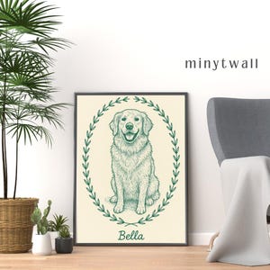Custom Funky Pet Portrait, Cute Digital Cat Poster, Custom Badly Drawn Dog Portrait Minimalist Custom Poorly Drawn, Retro Pet Prints Gift