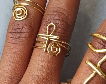 Adjustable Ankh Ring