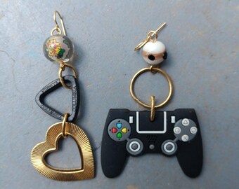 One of a Kind Earrings Upcycled Findings