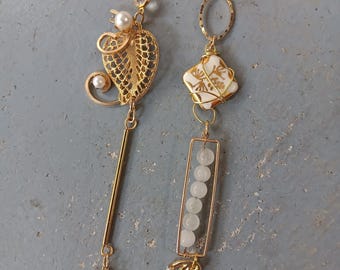 One of a Kind Earrings Upcycled Findings