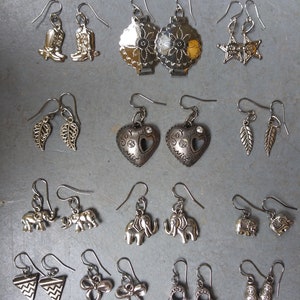 Silver Tone Earrings Pick by Number