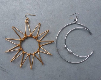 Sun and Moon Earrings