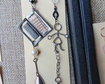 One of a Kind Earrings Real Crystals Upcycled Findings