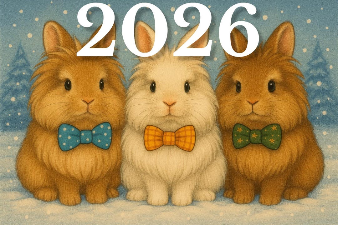 Bunny Calendar 2026: Fluff so Fancy It's Suspicious Wall Art - Etsy