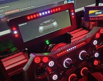 7.8" UltraWide VoCore Screen & 18 LEDs + Lenses Compatible with SimHub / Sim Racing DDU / Sim Racing Dashboard / Touchscreen / Sim Rig Screen