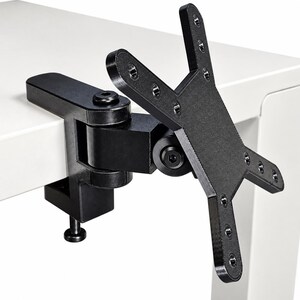 Adjustable VESA 50-75-100 (M3-M4-M5) desk mount - sim racing / flight button box & tablet (iPad) holder