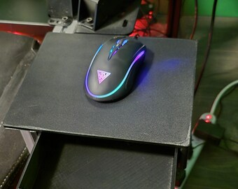 240x200mm mouse pad with drawer for profiled aluminum cockpit - mouse pad with storage - sim racing accessories - sim rig