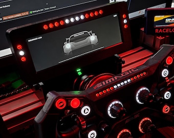 7,8 inch UltraWide VoCore-scherm met 18 LED's en lenzen, compatibel met SimHub / Sim Racing DDU / Sim Racing Dashboard / touchscreen / sim rig-scherm