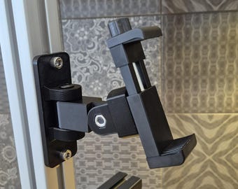 Adjustable vertical cell phone holder for sim racing cockpit - sim rig accessories - phone holder - phone mount