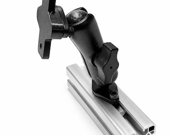 Corsair Xeneon Edge touchscreen: Robuuste, verstelbare RAM-type cockpitbevestiging van geprofileerd aluminium - sim rig accessoires - vluchtsimulator