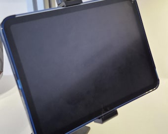 Adjustable vertical tablet holder for sim racing cockpits - sim rig accessories - sim racing tablet holder - tablet mount