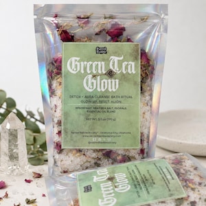 Grüner Tee Glow Badesalz: Kräuter-Arenatherapie-Ritual einweichen