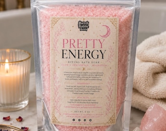 Pretty Energy Ritual Bath Soak | Glow, Confidence, Magnetism (Intention, Herbs, Magick)