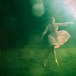 Toward the Light Fine Art Photography Dreamy Forest Ballerina Printable Wall Art Digital Download
