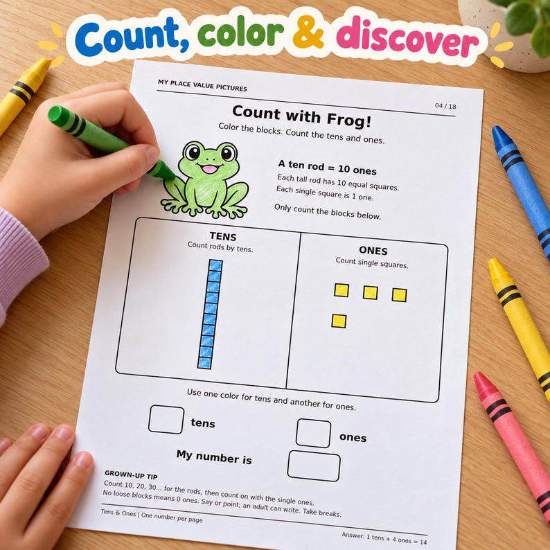 Tens and Ones Place Value Worksheets | 18 Kawaii Math Coloring Pages ...