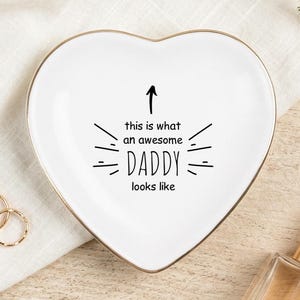 Plato personalizado para papá, regalo genial para papá, plato de recuerdo para la figura paterna, regalo de agradecimiento para papá, decoración para el Día del Padre