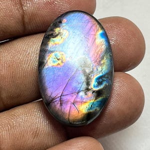 Purple Labradorite Cabochon | Natural Labradorite Gemstone, Labradorite Pendant, Blue Labradorite, Flashy Labradorite Stone AAA Labradorite
