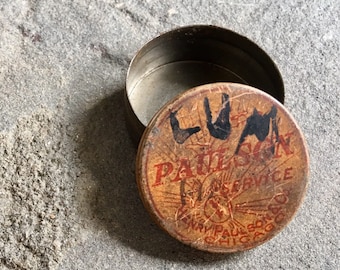 Henry Paulson Chicago Vintage Tin, Vintage Round Metal Tin, Vintage Advertising Tins, Old Vintage Tins