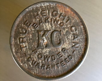 Old KC Baking Powder Can, KC Baking Powder Tin, Vintage Baking Powder Can, Vintage Baking Powder Tin