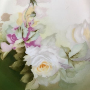 Antique Rose Plate, Thomas Sevres Bavaria Plate, Hand Painted Floral Plate