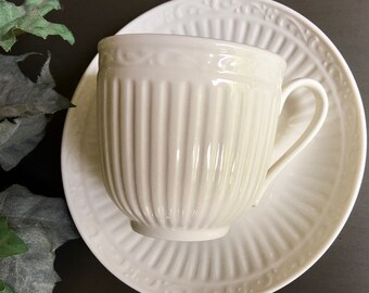 Vintage Mikasa Italian Countryside Stoneware Cups and Saucers Set 6