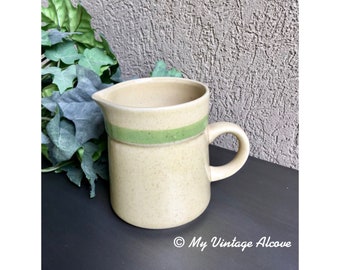 Cucumber Cupboard Craft, Vintage Green Stoneware Creamer, Vintage Coffee Creamer Pitcher, Ceramic Cream Pitcher, Ceramic Coffee Creamer