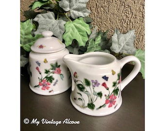 Sadek China, Andrea by Sadek China Patterns, Vintage Creamer and Sugar Set