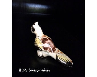 ヴィンテージの鳥の置物、メキシコの陶器の鳥、手描きの鳥、メキシコの 