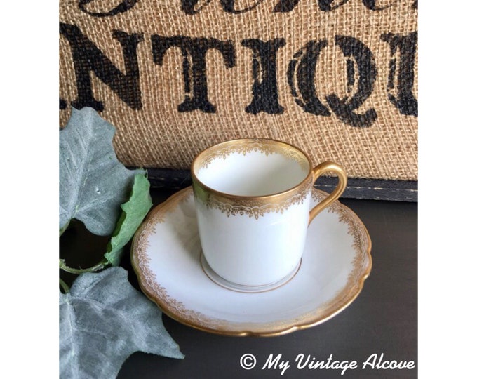 Antique Demitasse Cups and Saucers, Demitasse Coffee Cup, Demitasse Set