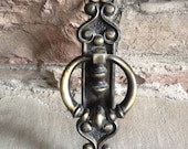 Large Backplate Ring Pull Brass Back Plate Vintage Hardware - 5312