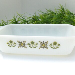 Fire King Meadow Green Loaf Pan, Anchor Hocking Glass Loaf Pan, Green Casserole Dish