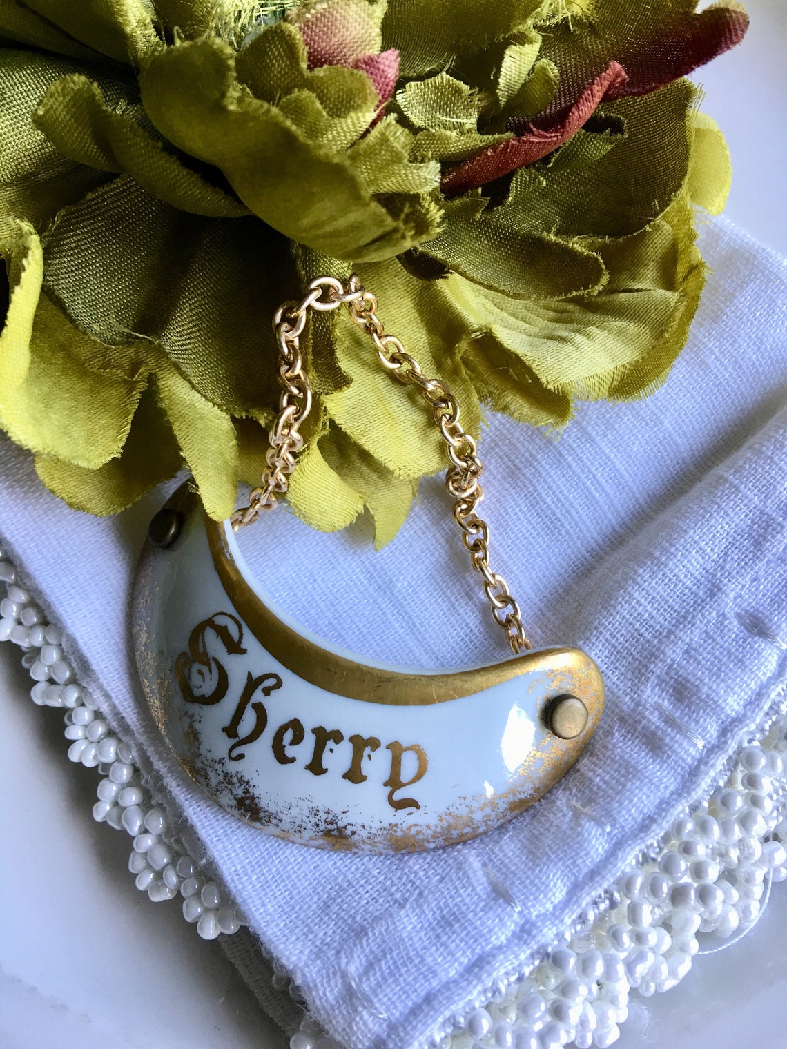 Porcelain Decanter Tags Porcelain Decanter Labels Sherry Etsy