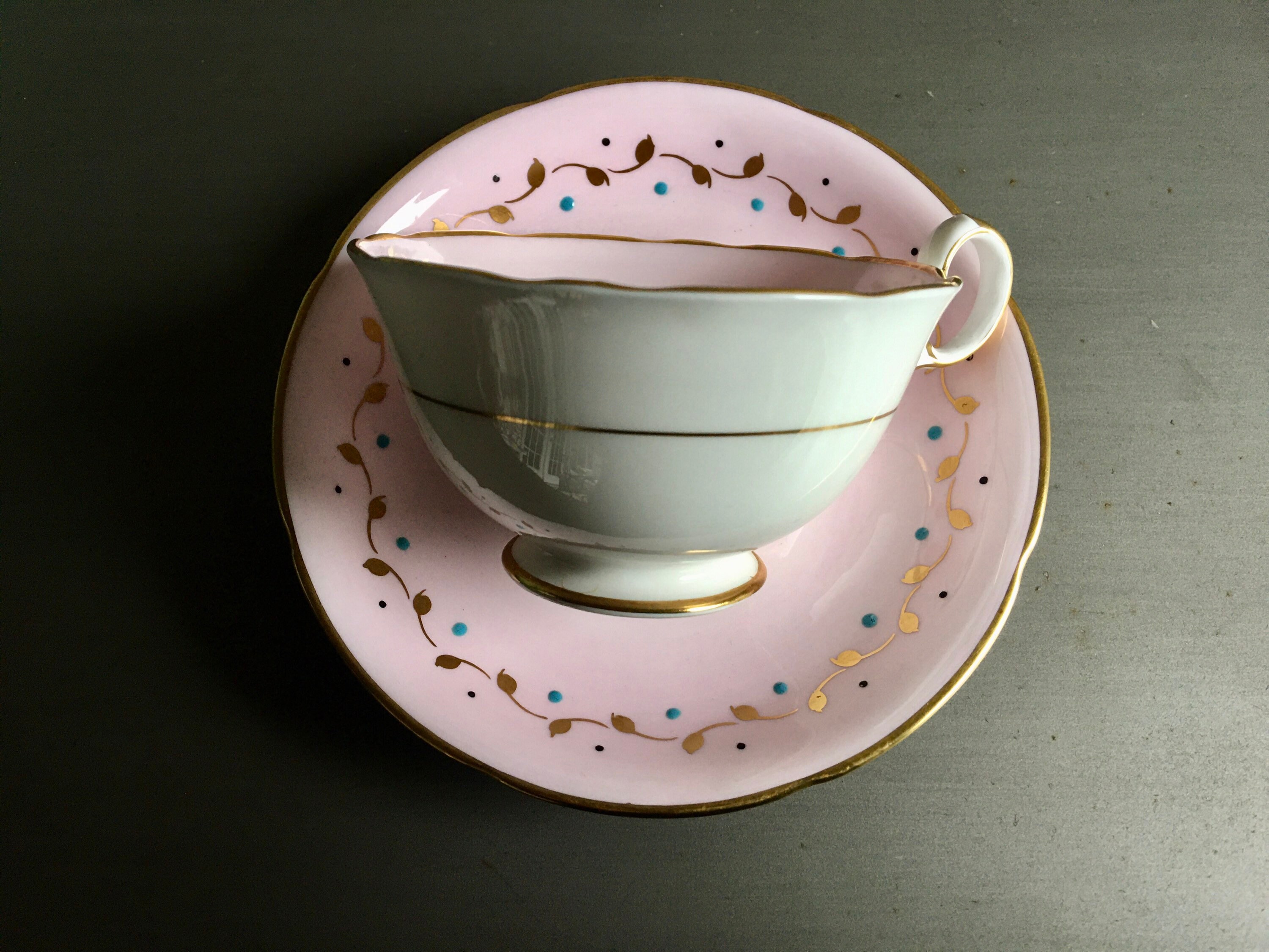 Pink Teacups Vintage Pink Bone China Tea Cup and Saucer Set Etsy Canada