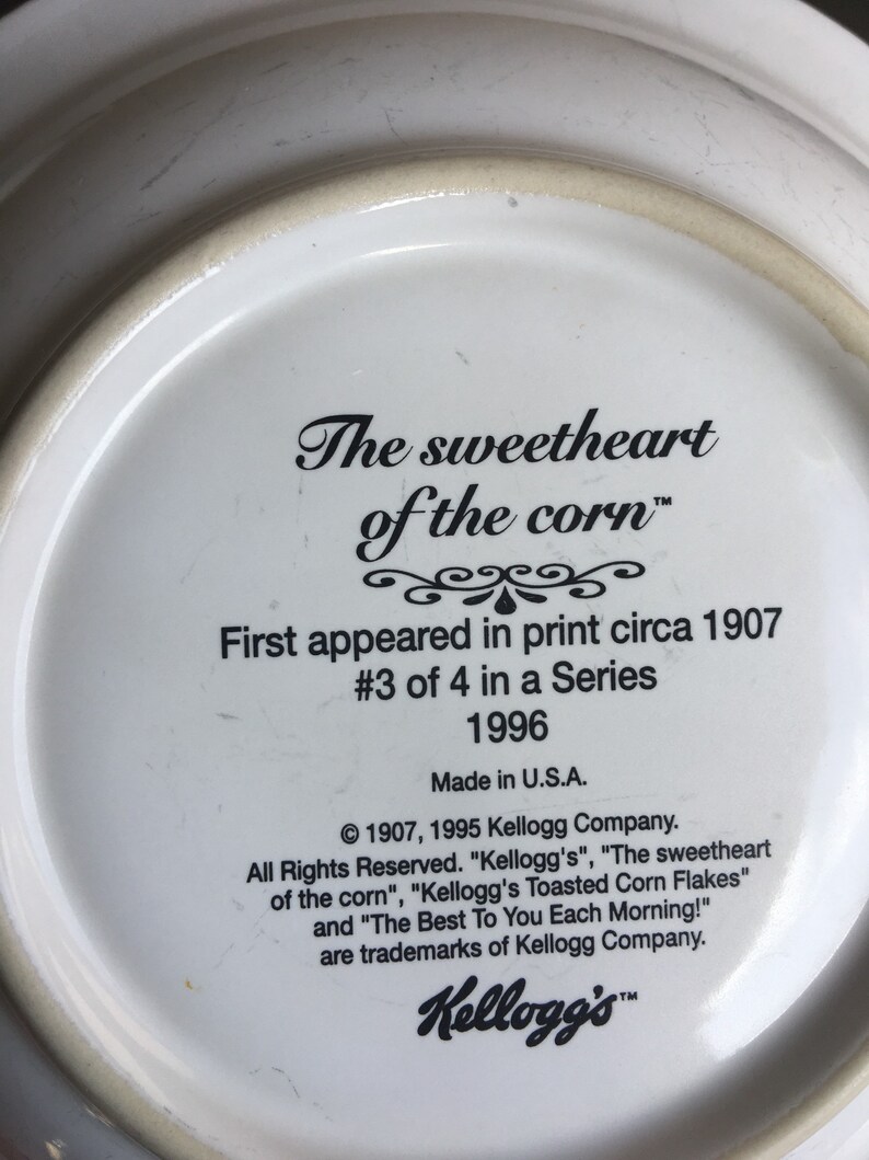 Kelloggs Vintage Cereal Bowls Kelloggs Vintage Bowls Retro Etsy