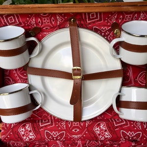 Picnic Basket For Four, Picnic Basket With Dishes image 5