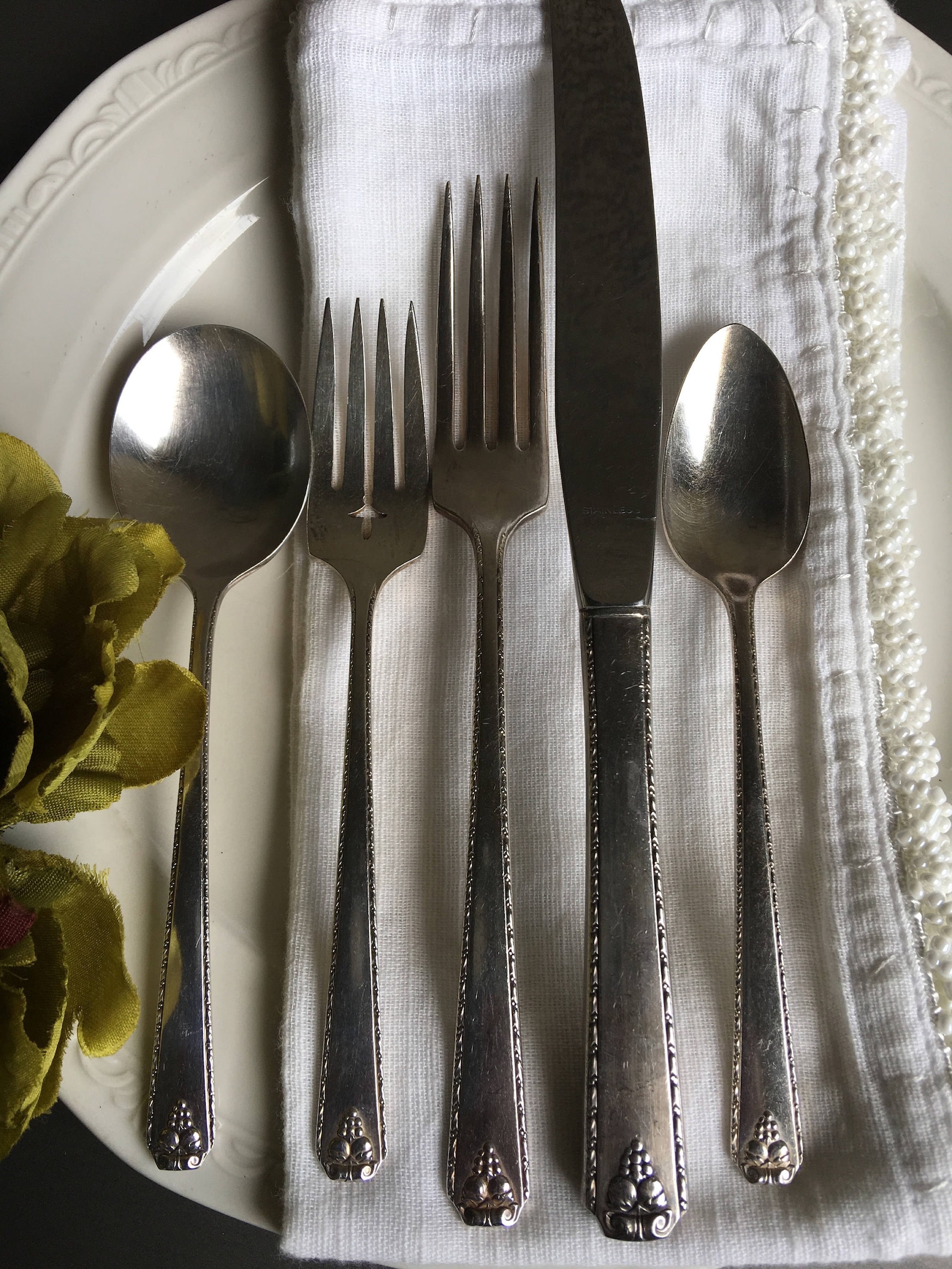 Oneida Bordeaux Flatware Set Oneida Bordeaux Serving Set Etsy