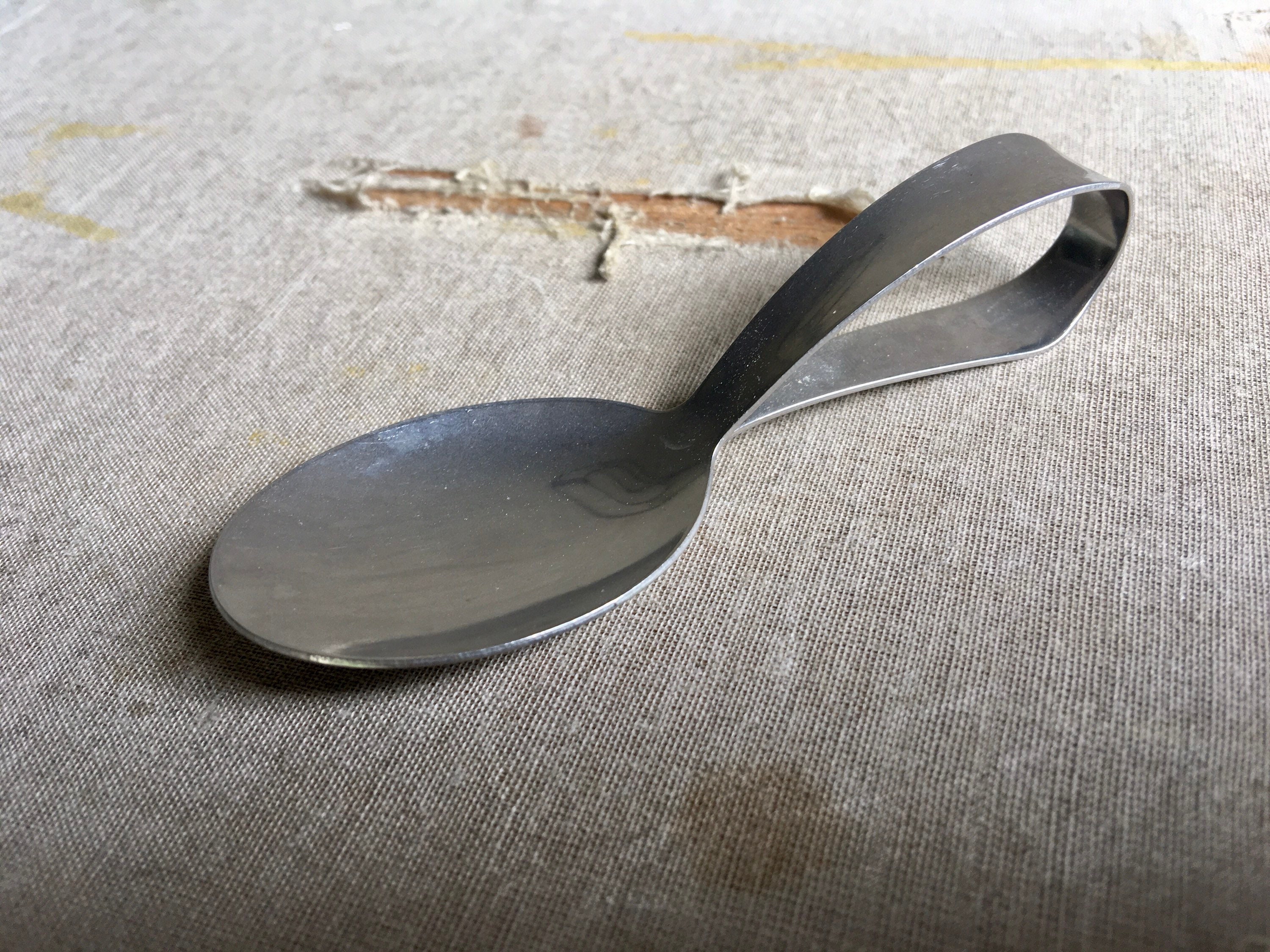 Vintage Curved Baby Spoon Curved Handle Baby Spoon Stainless Etsy