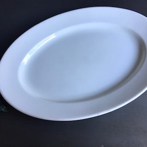 Oval Platter, White Ironstone Platter, Antique White Platter