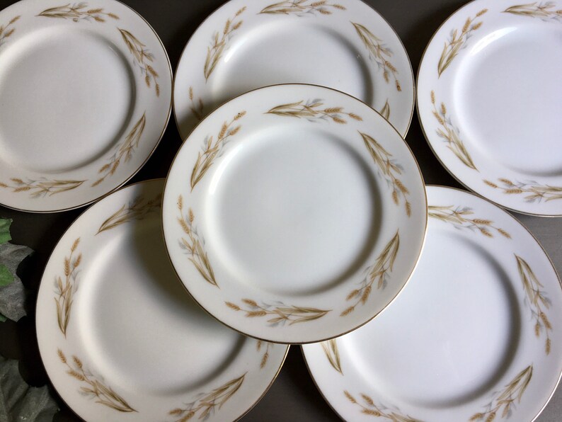 Vintage Wheat Pattern Bread Plate Kyoto Gold Wheat China Etsy
