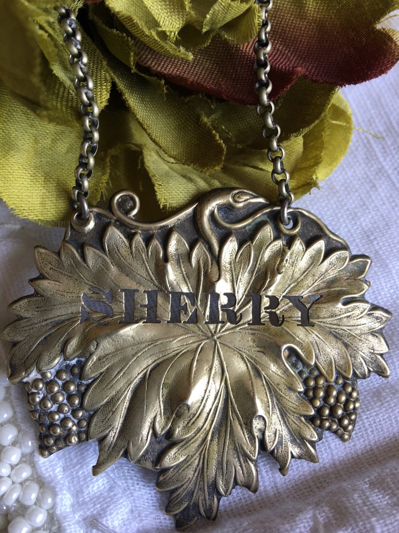 Metal Decanter Labels Sherry Decanter Label Vintage Decanter Etsy