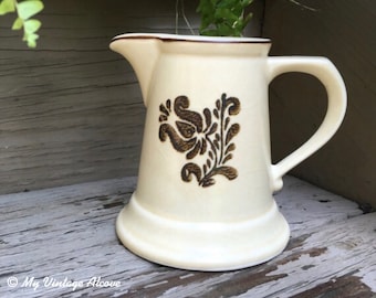 Pfaltzgraff Village Creamer, Pfaltzgraff Stoneware, Vintage Pfaltzgraff Brown