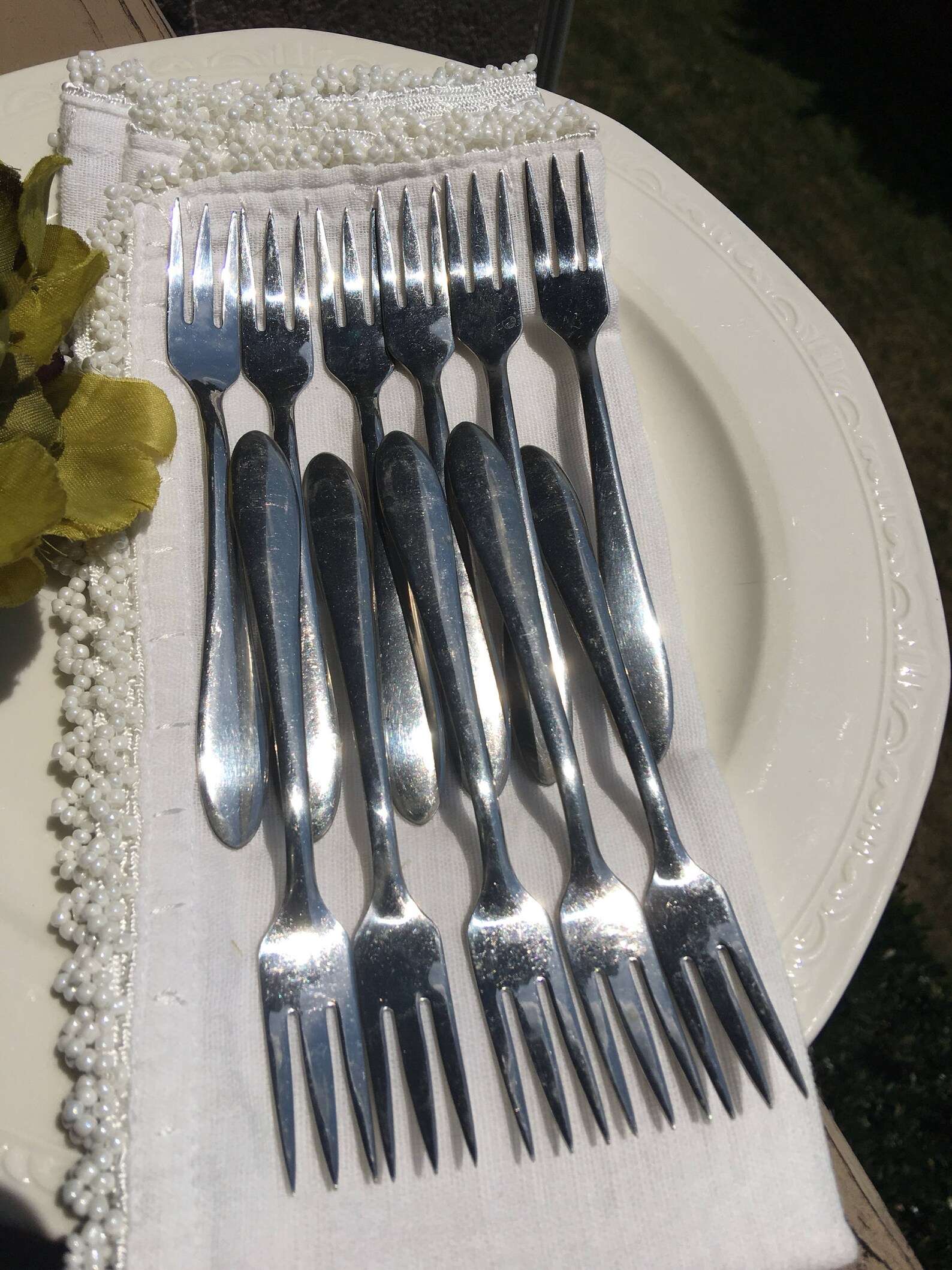 Utica Windsor Cocktail Forks Vintage Stainless Cocktail Fork Etsy