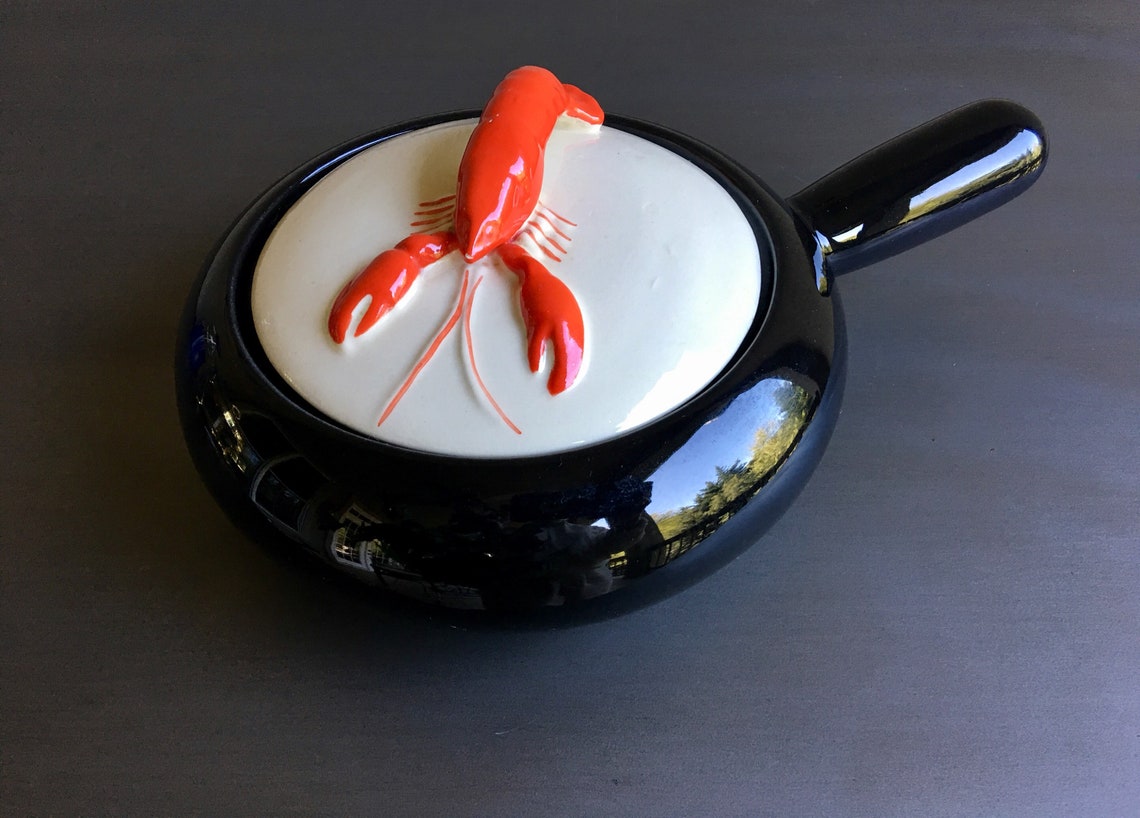 Kenwood Pottery Kenwood Red Lobster Vintage Lobster Dish Etsy