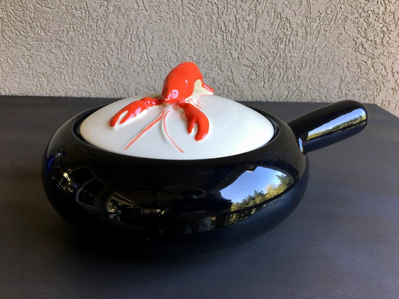 Kenwood Pottery Kenwood Red Lobster Vintage Lobster Dish Etsy