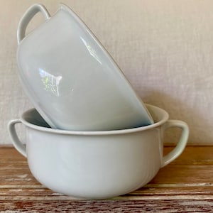 Cream Soup Bowls White, Double Handled Soup Bowls