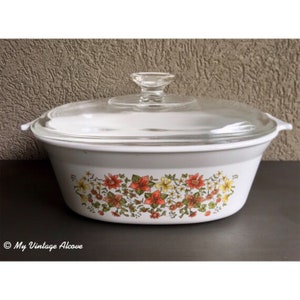 Corningware Indian Summer, Indian Summer Corningware, Vintage Corningware Casserole Dish, Corningware Oval Baking Dish, Oval Casserole Dish