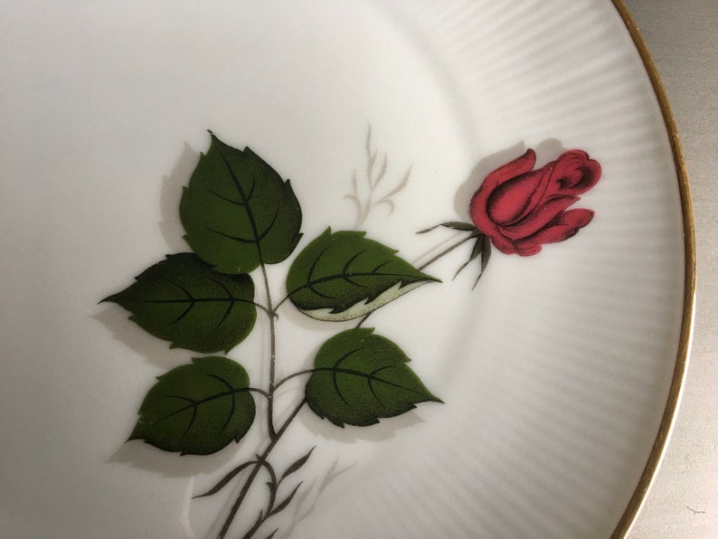 Winterling Bavaria Red Rose Plates Winterling Marktleuthen Etsy