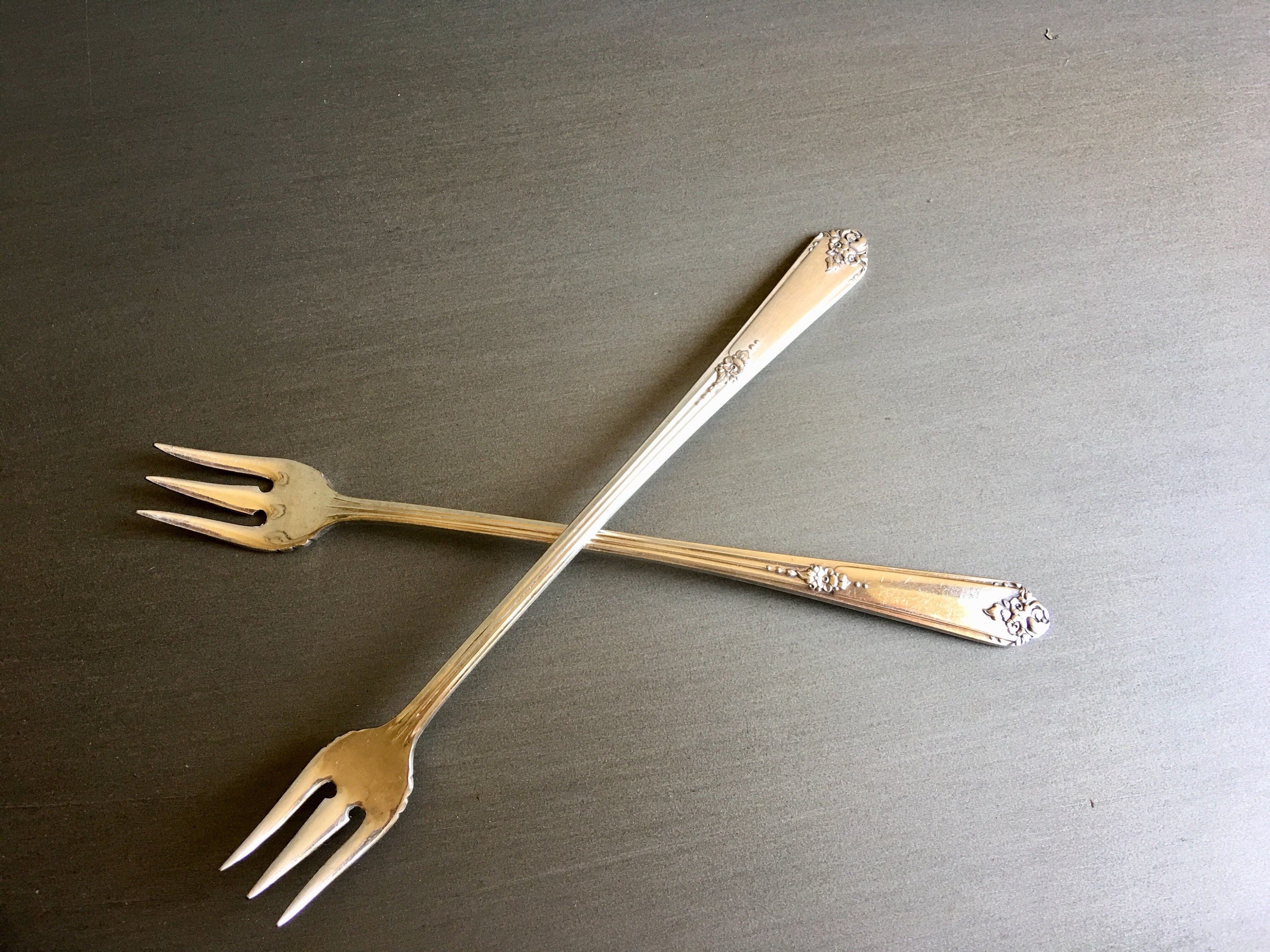 Oneida Silverplate Cocktail Forks Oneida Sweet Briar Etsy